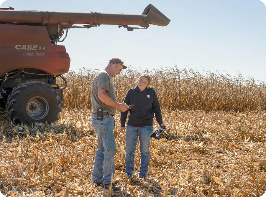 Farmers in field